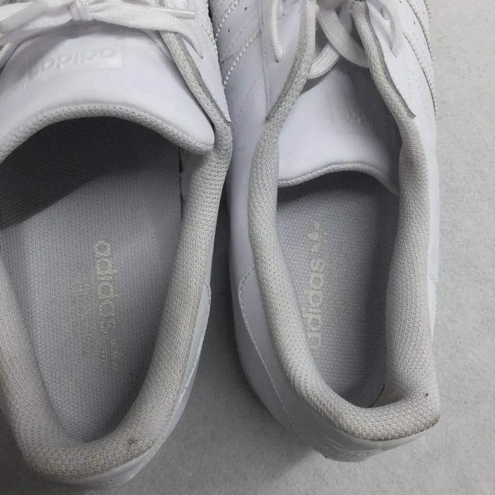 Adidas Superstar Shoes Mens Size 19 White Leather Low Top Originals Sneakers